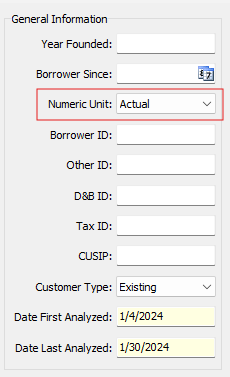 Numeric Unit in BTA